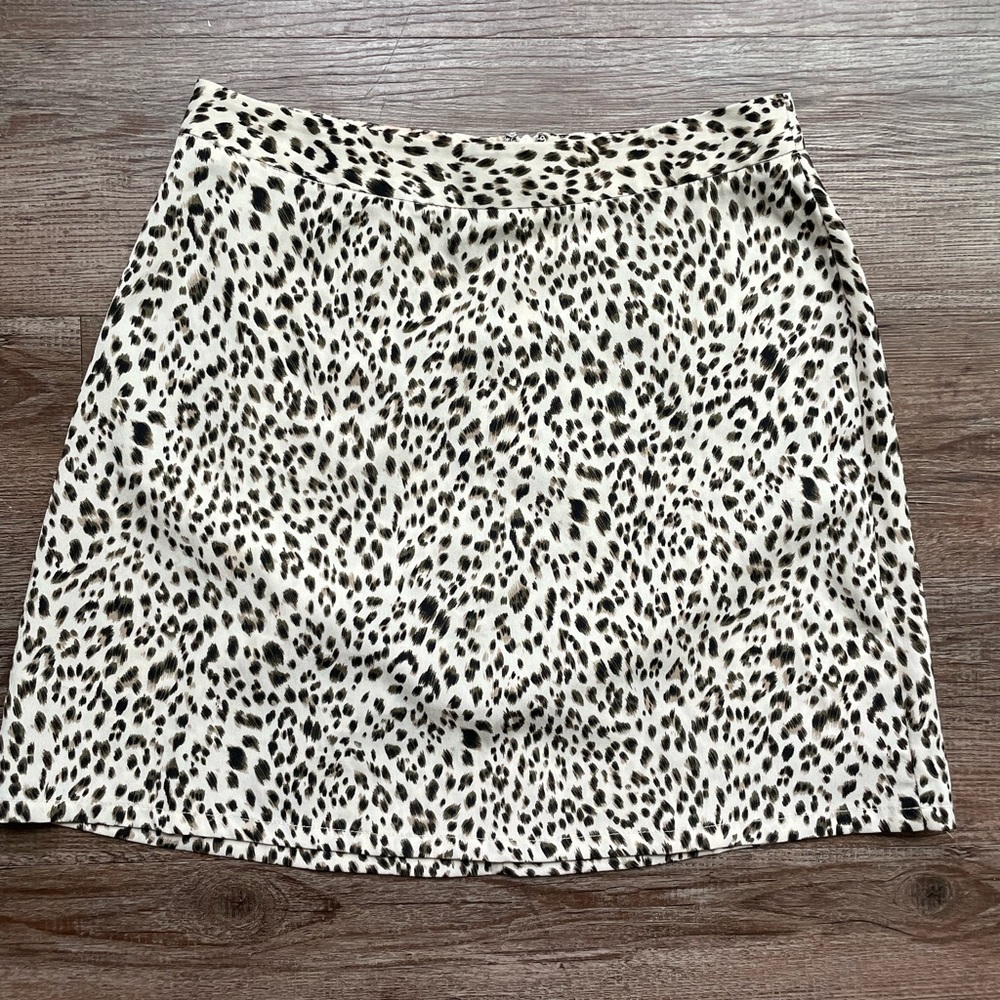 Cheetah Print Mini Slip Skirt